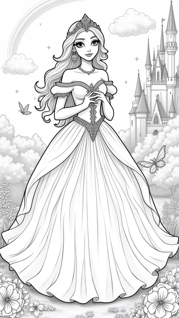 coloriages de puissance princesse